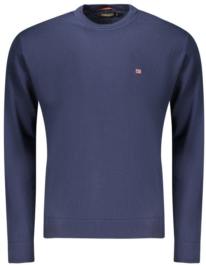 Napapijri Blue Cotton Men's Shirt Blauw