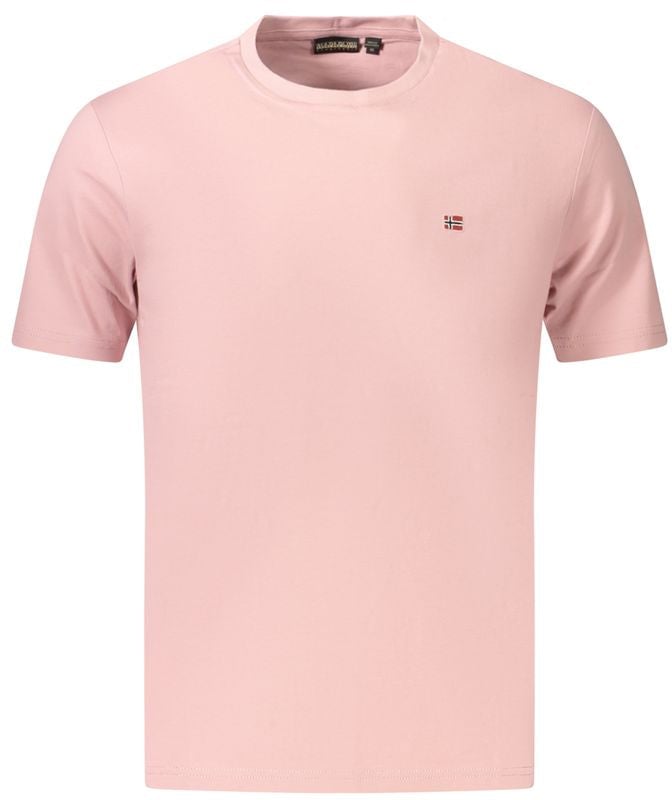 Napapijri Rosa Organic Cotton Men T-Shirt Roze