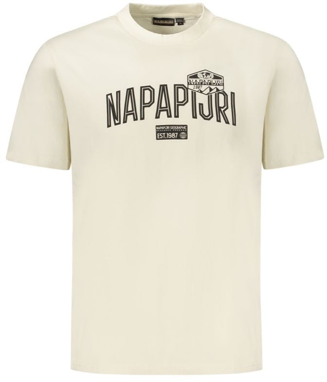 Napapijri Napapijri Beige Cotton Men T-Shirt Beige