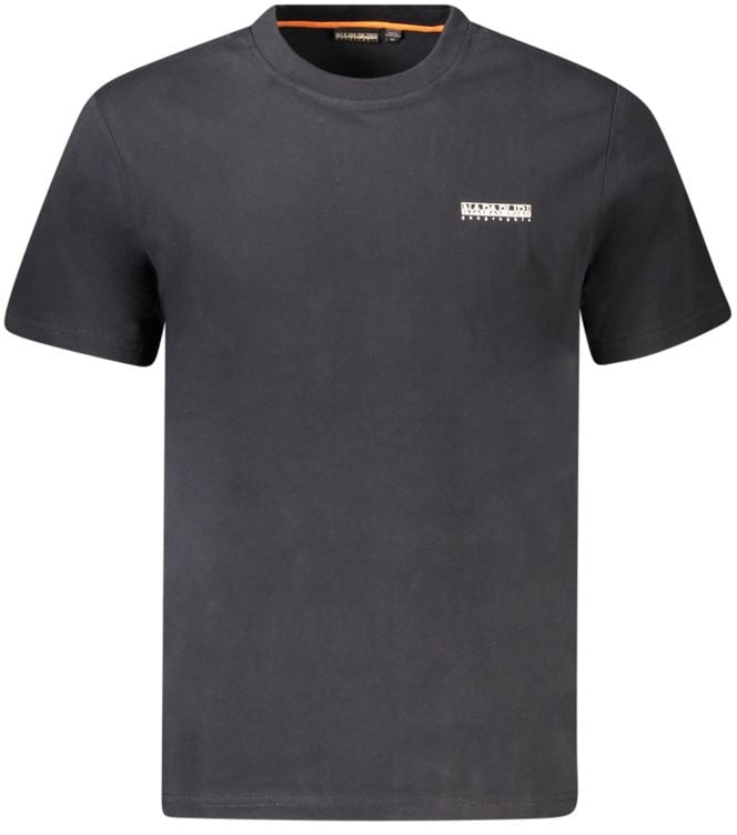 Napapijri Black Cotton Men T-Shirt Zwart