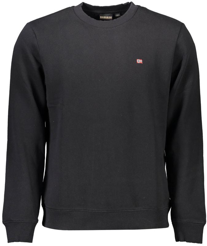Napapijri Napapijri Black Cotton Men Sweatshirt Zwart