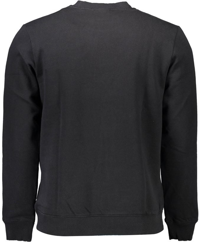 Napapijri Black Cotton Men Sweatshirt Zwart