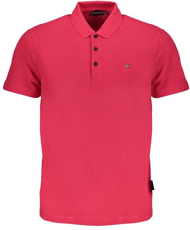 Napapijri Napapijri Rosa Cotton Men Polo Shirt Roze