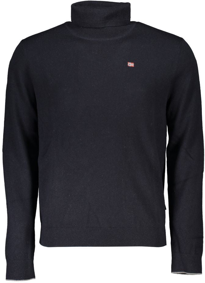 Napapijri Napapijri Black Tessuto Mens Sweater High Neck Zwart