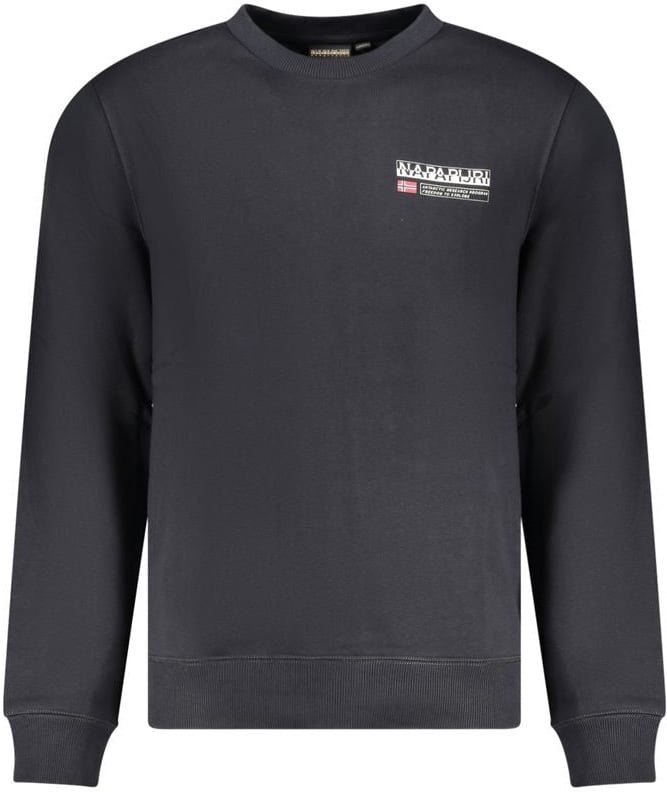 Napapijri Black Cotton Mens Sweatshirt Zwart