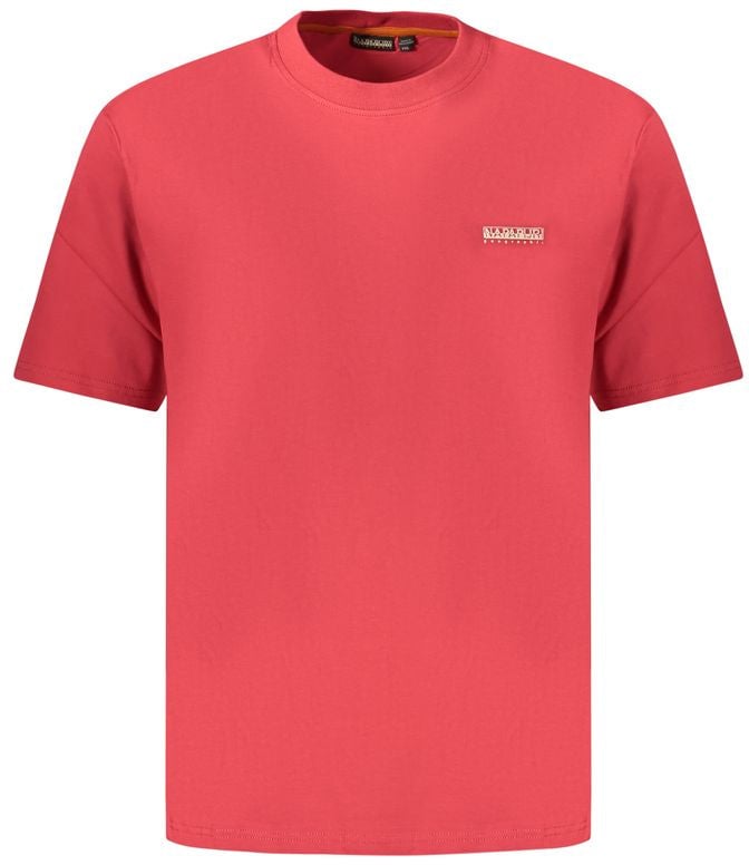 Napapijri Rosso Cotton Men Shirt Rood