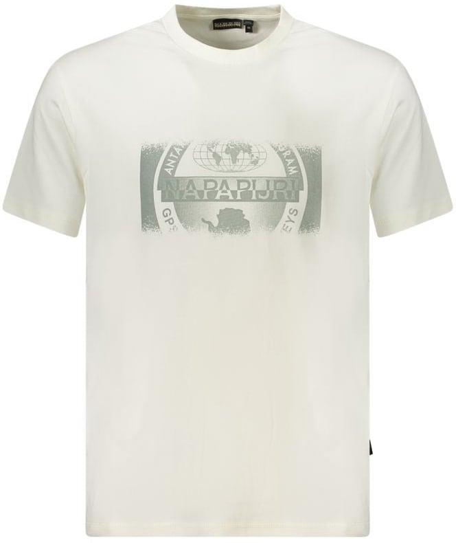 Napapijri Napapijri White Cotton Men's T-Shirt Wit