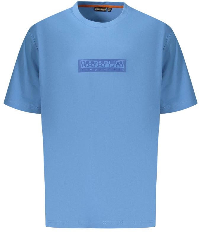 Napapijri Azzurro Cotton Men's T-Shirt Blauw