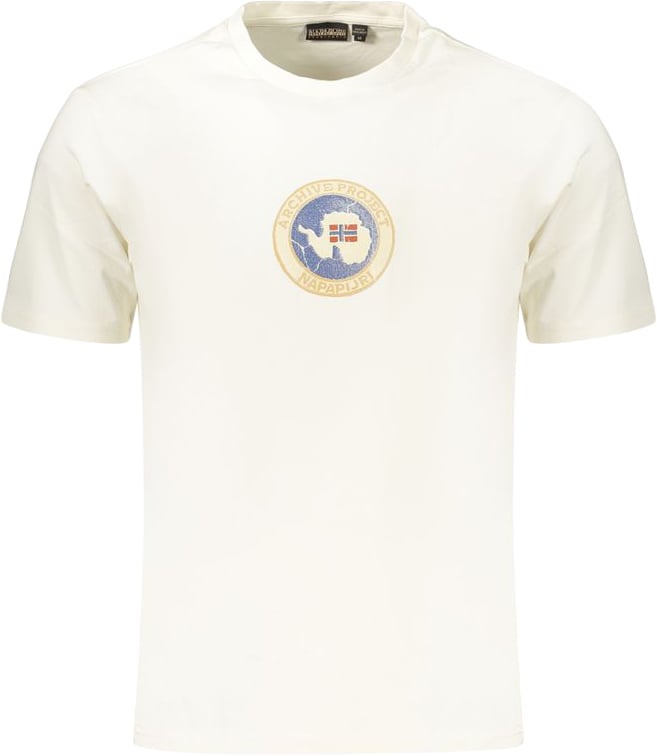 Napapijri Napapijri White Cotton Men's T-Shirt Wit