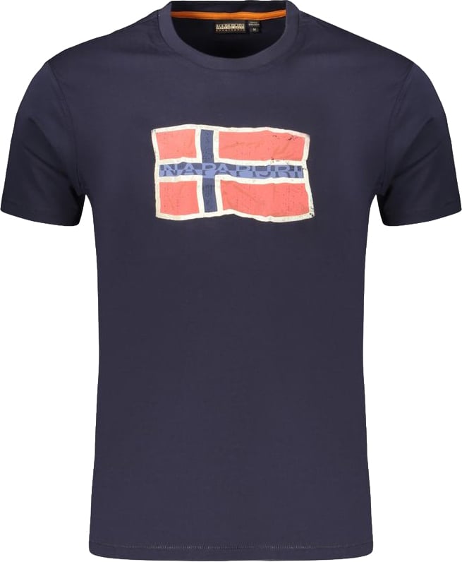 Napapijri Napapijri Blue Cotton Men's T-Shirt Blauw