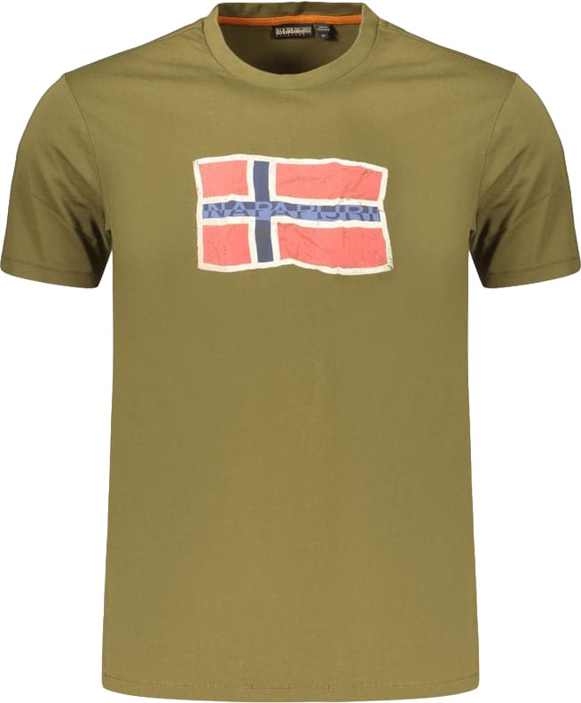 Napapijri Napapijri Verde Cotton Men's T-Shirt Groen