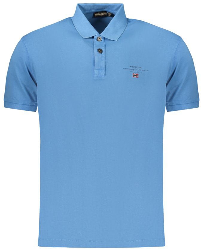 Napapijri Azzurro Cotton Men Polo Blauw