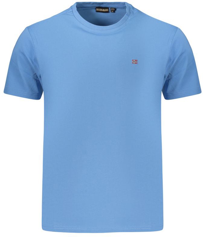 Napapijri Azzurro Cotton Mens TShirt Blauw