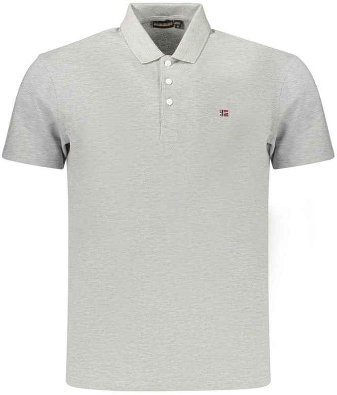 Napapijri Napapijri Gray Cotton Men's Polo Shirt Grijs