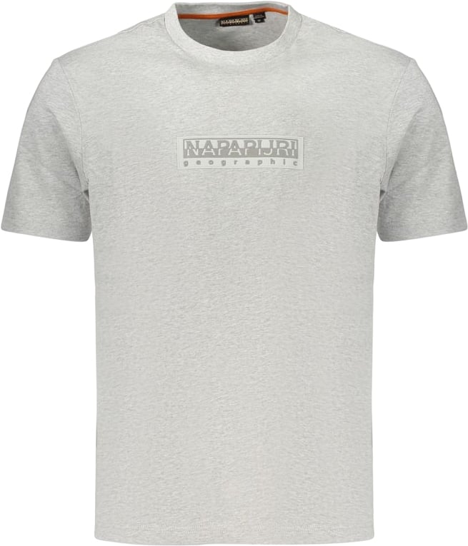 Napapijri Gray Cotton Men's T-Shirt Grijs