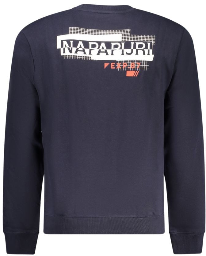 Napapijri Napapijri Blu Cotton Men Sweatshirt Blauw