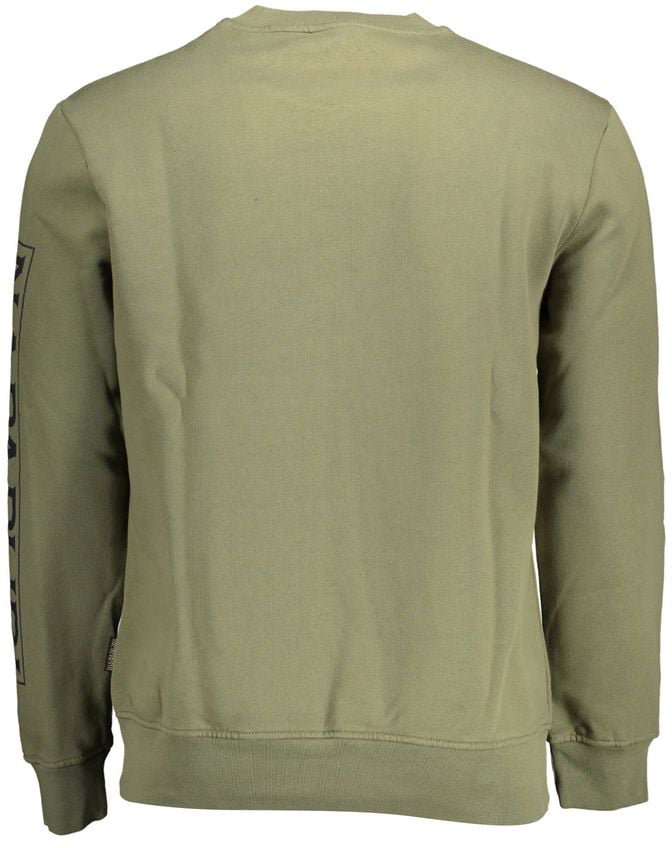 Napapijri Verde Cotton Men Sweatshirt Groen