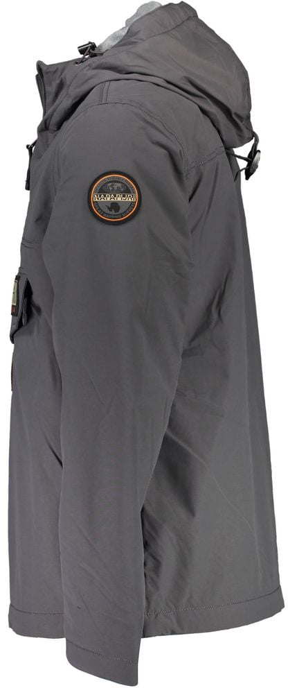 Napapijri Grigio Polyamide Men's Jacket Grijs