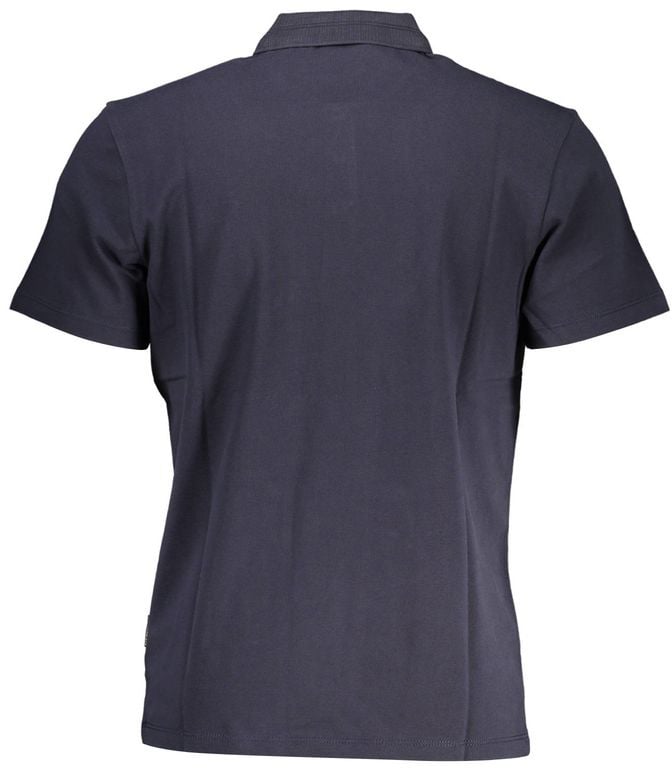 Napapijri Blue Cotton Polo Shirt Blauw