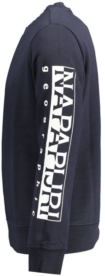 Napapijri Napapijri Blue Cotton Men's Sweatshirt Blauw