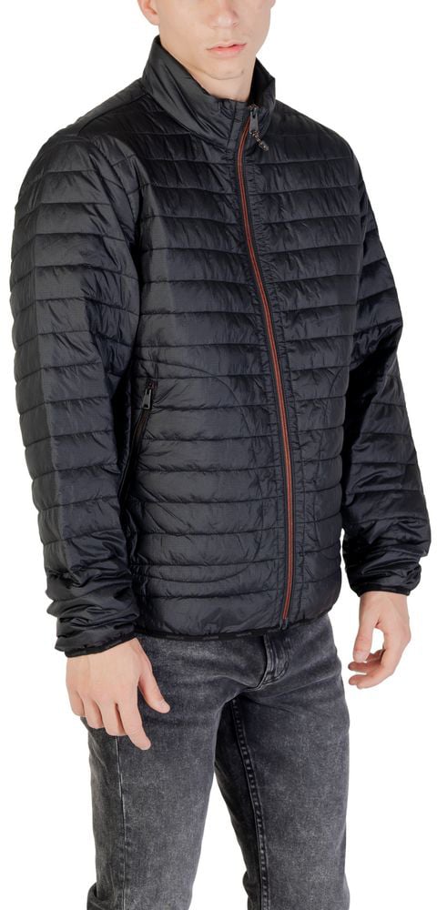 Napapijri Black Polyamide Coat Zwart