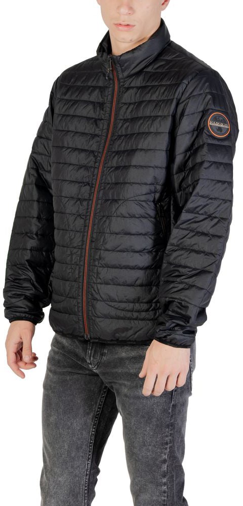 Napapijri Black Polyamide Coat Zwart