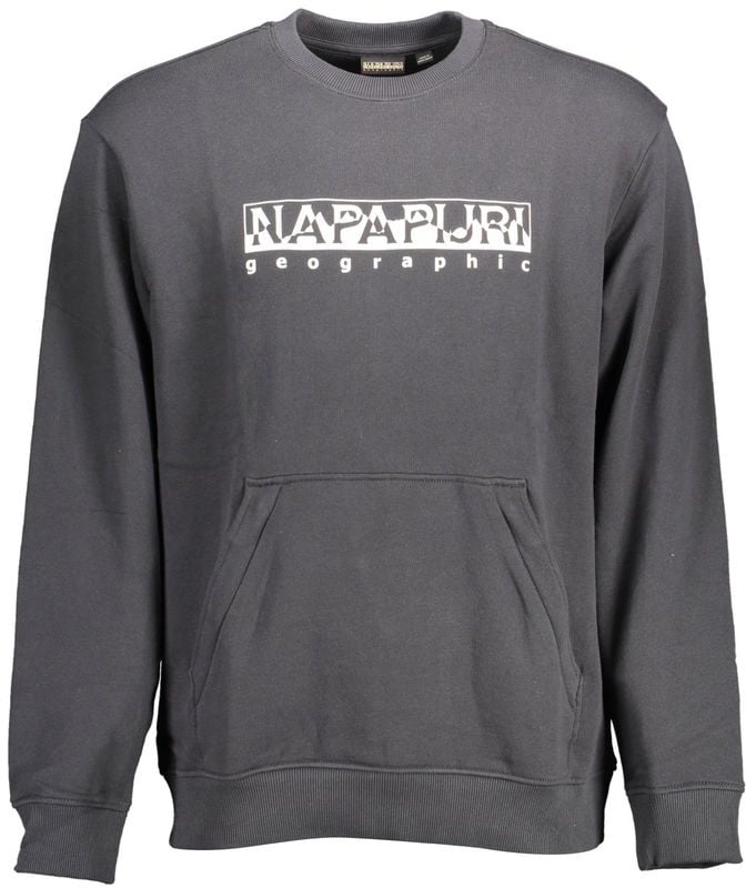 Napapijri Black Cotton Men's Sweatshirt Zwart