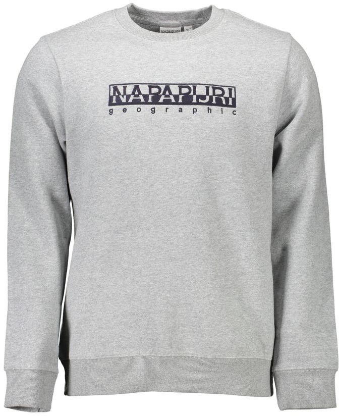 Napapijri Napapijri Grigio Organic Cotton Men Sweatshirt Grijs