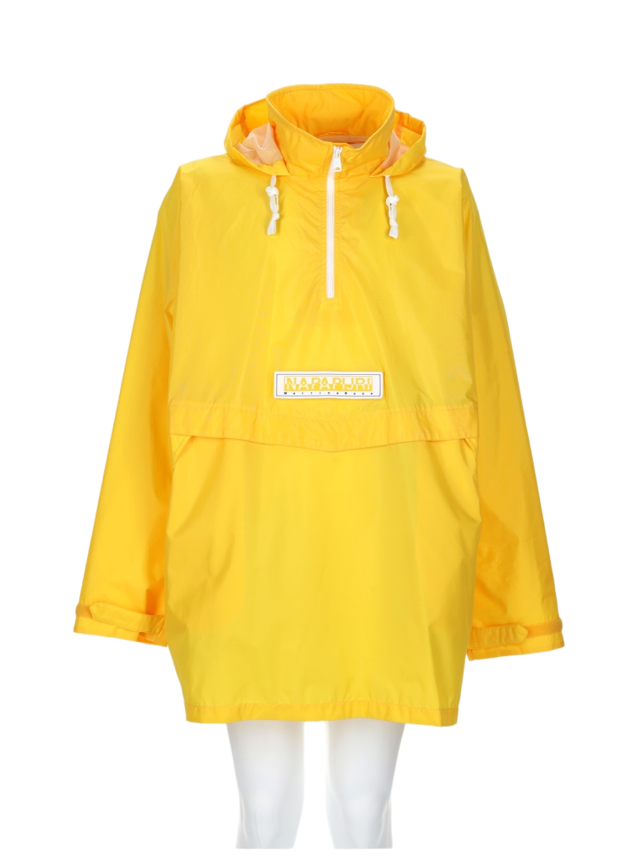 Napapijri Half-Zip Yellow Sports Jacket with Adjustable Hood Goud