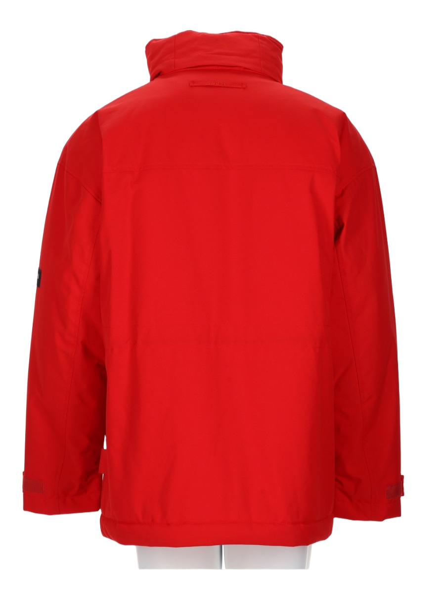 Napapijri Vibrant Hooded Parka with Boxy Silhouette Rood