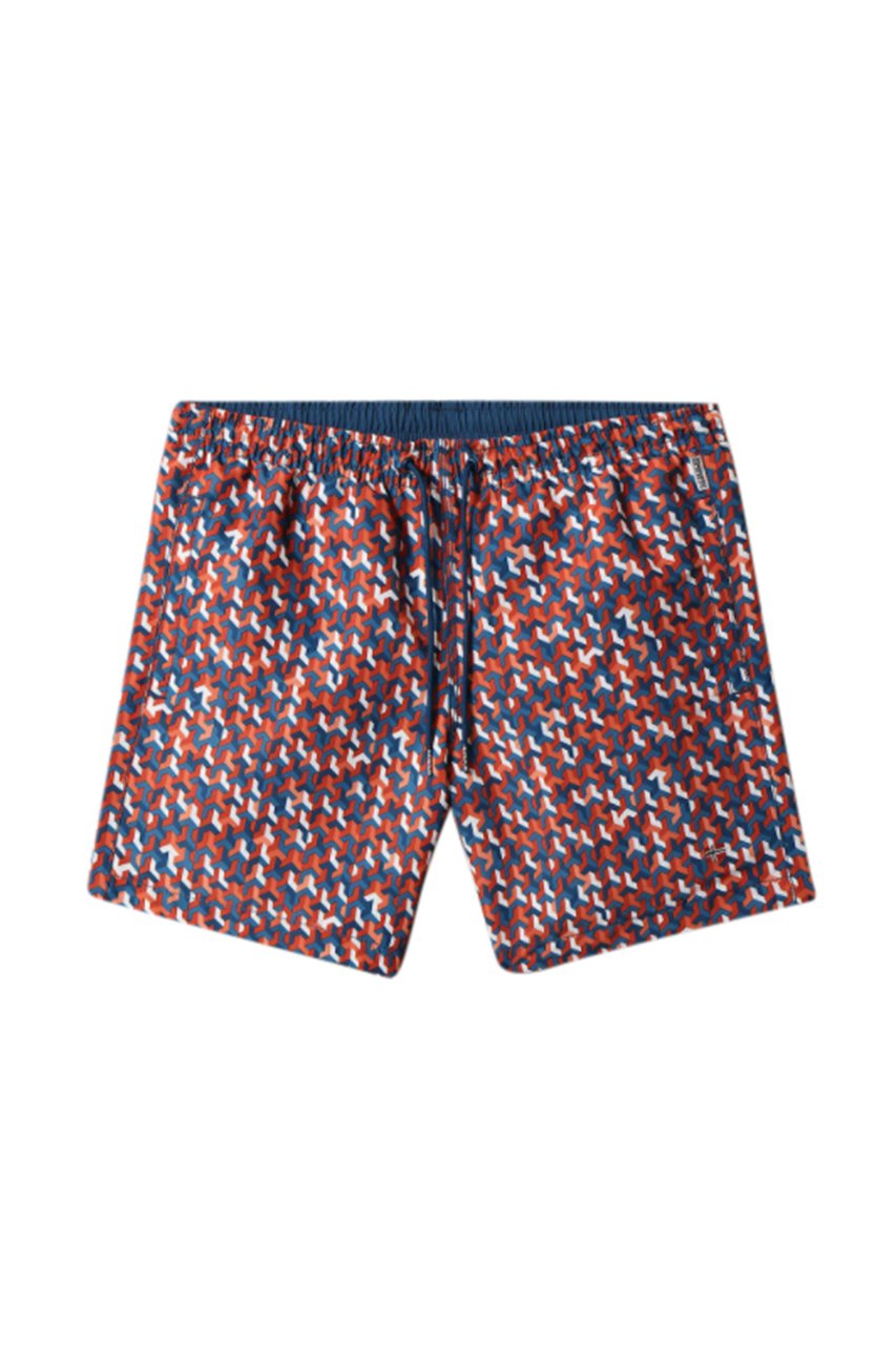 Napapijri Vail  Zwembroek Geometric Blue/Red Blauw