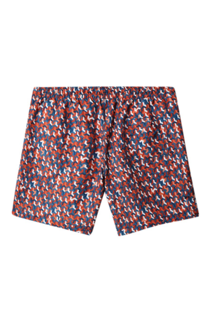 Napapijri Vail  Zwembroek Geometric Blue/Red Blauw