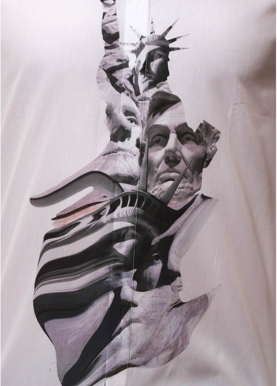 Neil Barrett State Of Liberty Cotton Shirt Divers