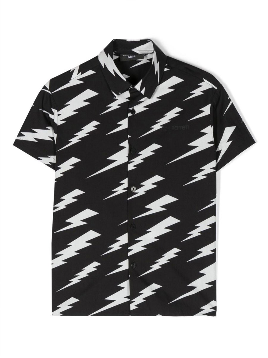 Neil Barrett "POPLIN" SHIRT Zwart