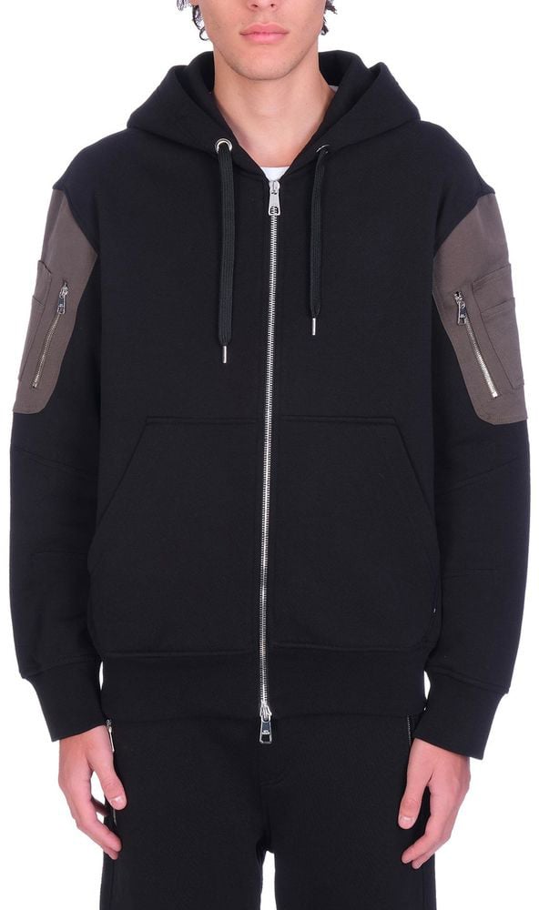 Neil Barrett Neil Barrett Black Cotton Sweatshirt Zwart