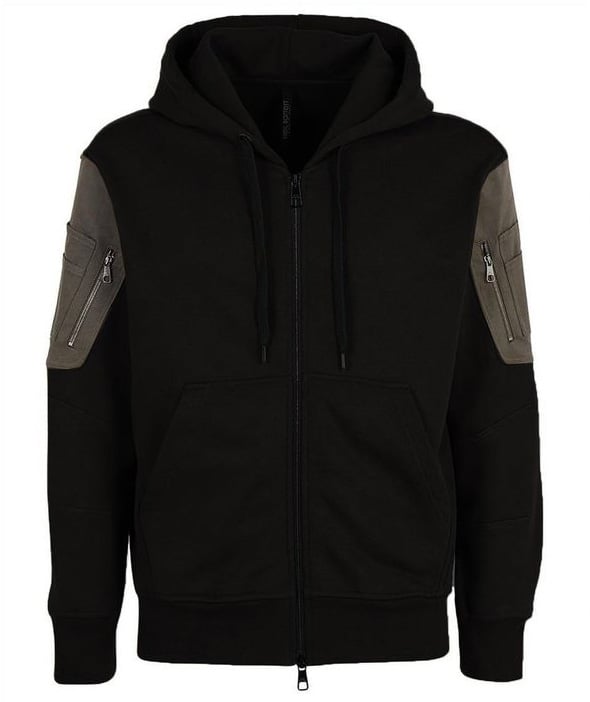 Neil Barrett Neil Barrett Black Cotton Sweatshirt Zwart