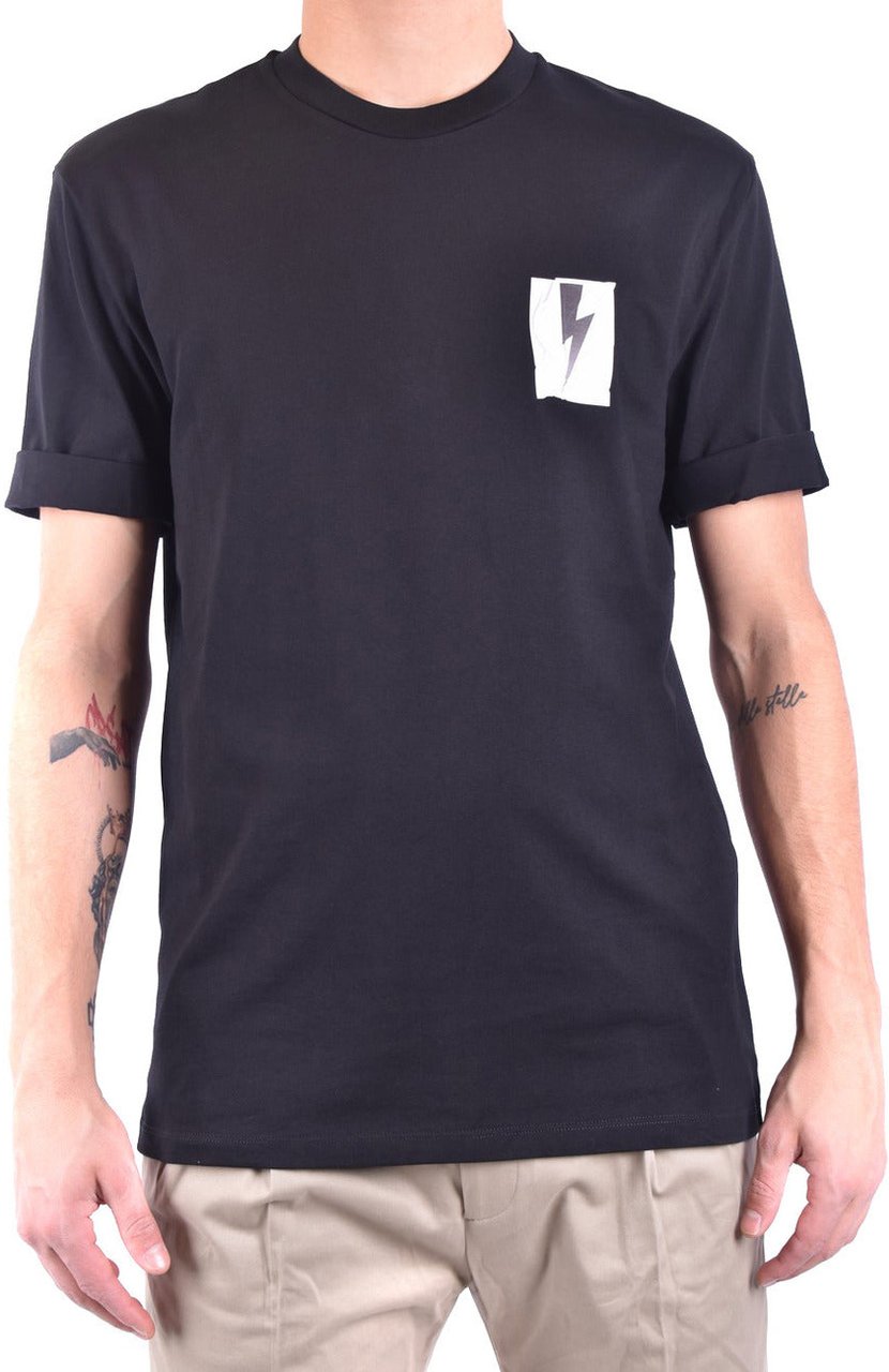 Neil Barrett Men T-Shirt Zwart