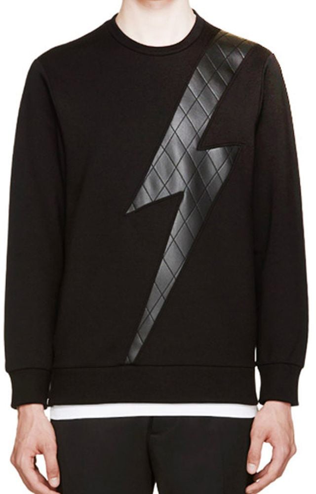 Neil Barrett Neil Barrett Black Lyocell Sweatshirt Zwart
