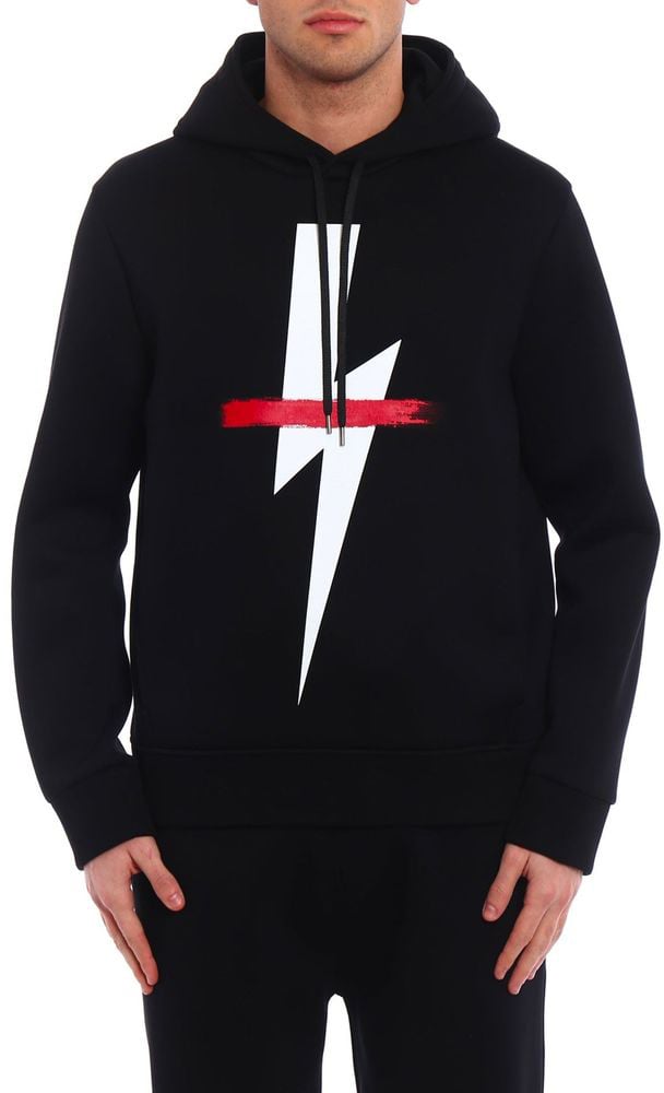 Neil Barrett Neil Barrett Black Cotton Sweatshirt Zwart