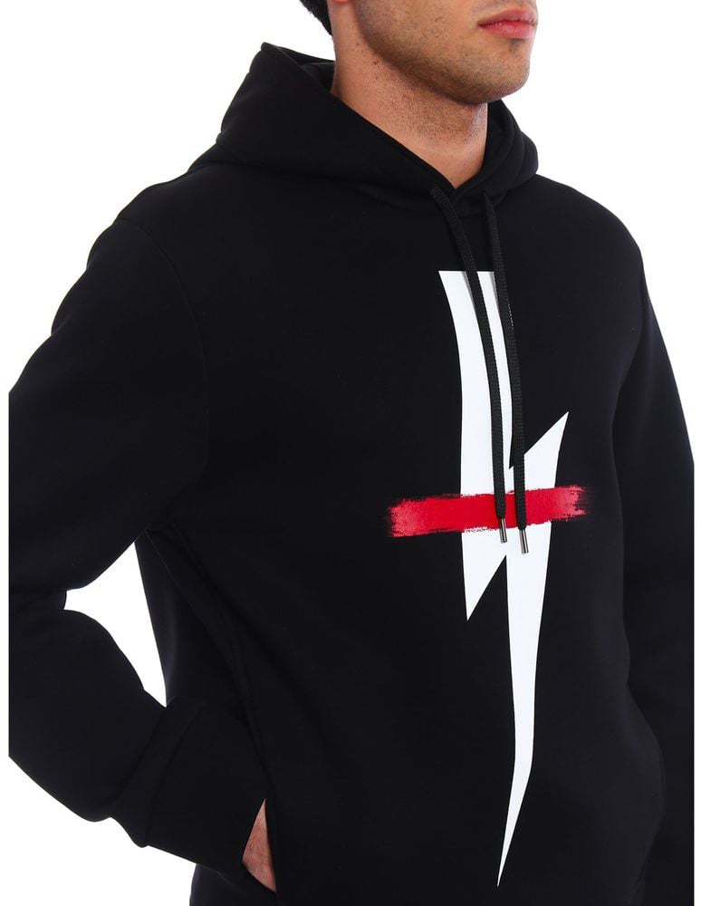 Neil Barrett Neil Barrett Black Cotton Sweatshirt Zwart