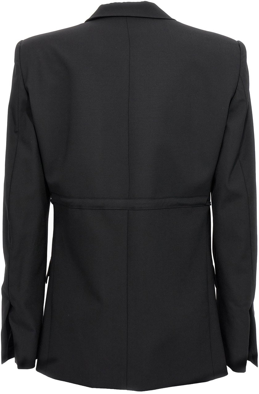 Nensi Dojaka Black Virgin Wool Blazer Zwart