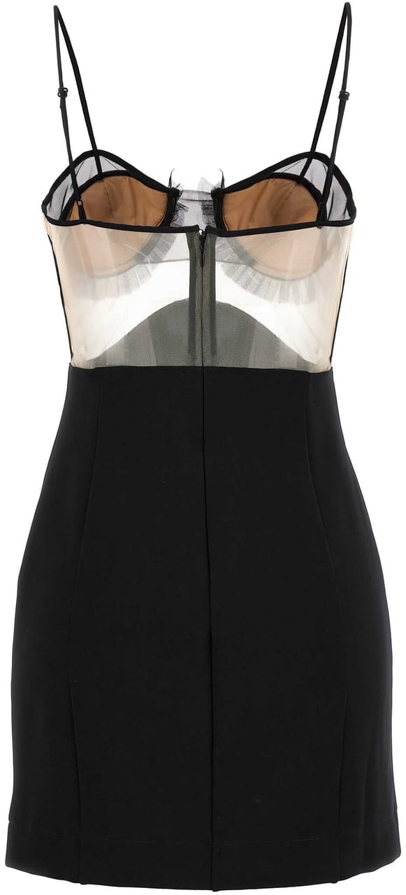 Nensi Dojaka Black Viscose Short Dress Zwart