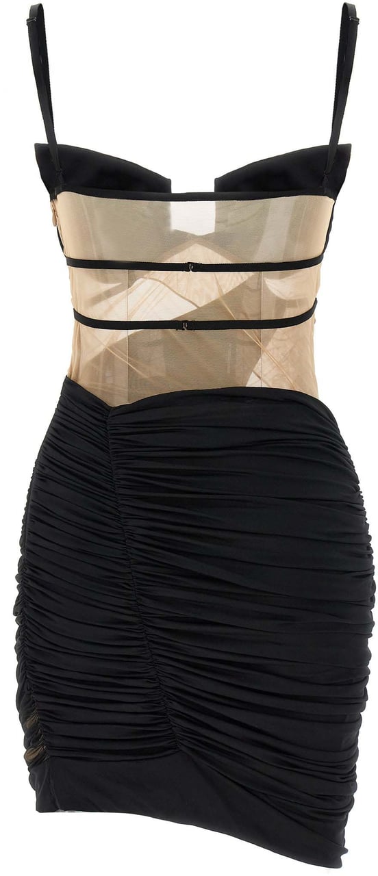 Nensi Dojaka Black Viscose Short Dress Zwart