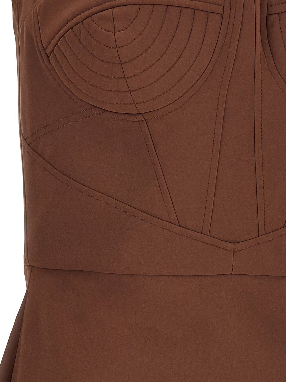 Nensi Dojaka Brown Polyamide Short Dress Bruin