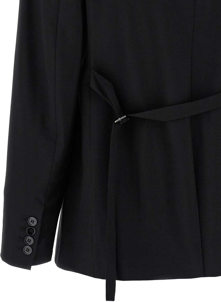 Nensi Dojaka Black Virgin Wool Blazer Zwart