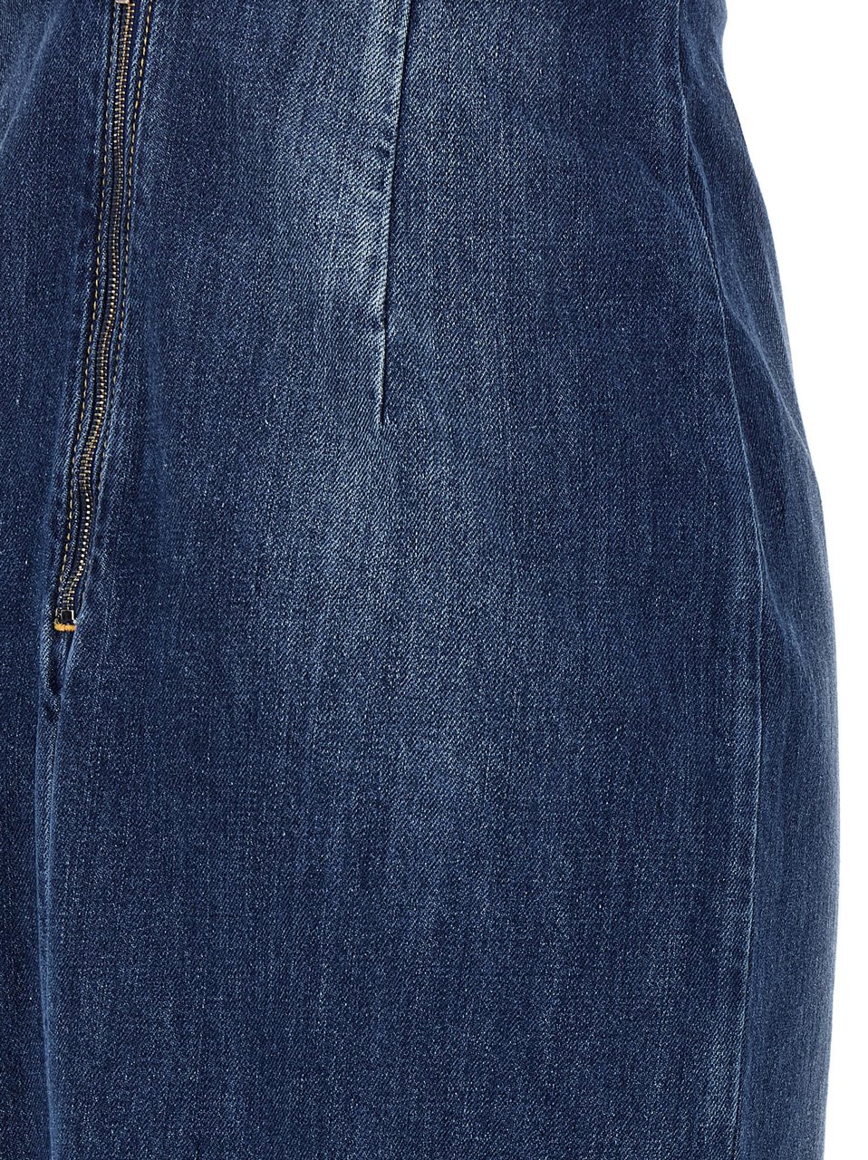 Nensi Dojaka Blue Cotton Midi Dress Blauw