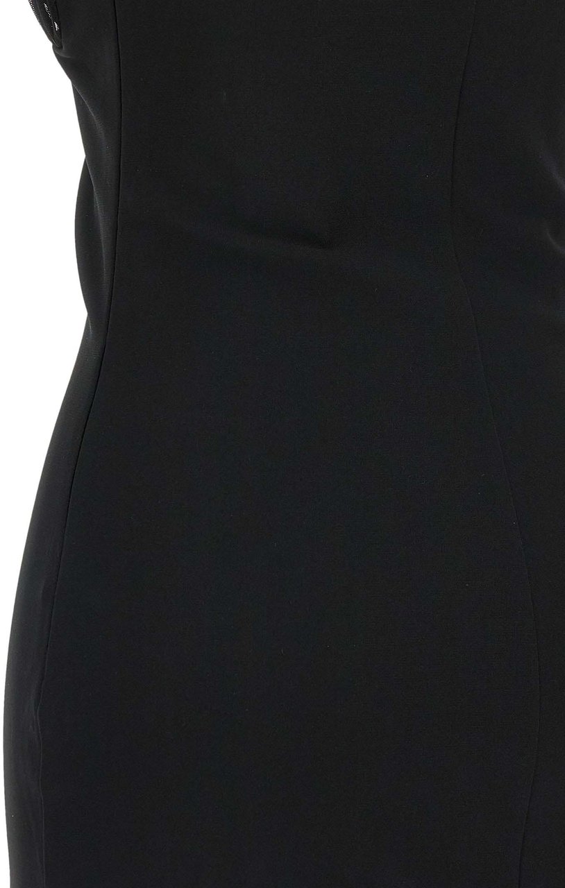 Nensi Dojaka Black Viscose Short Dress Zwart