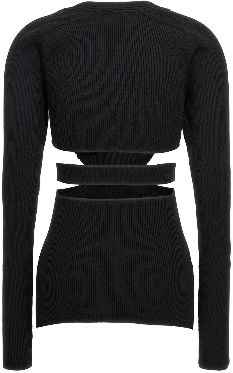 Nensi Dojaka Black Viscose Cardigan Zwart