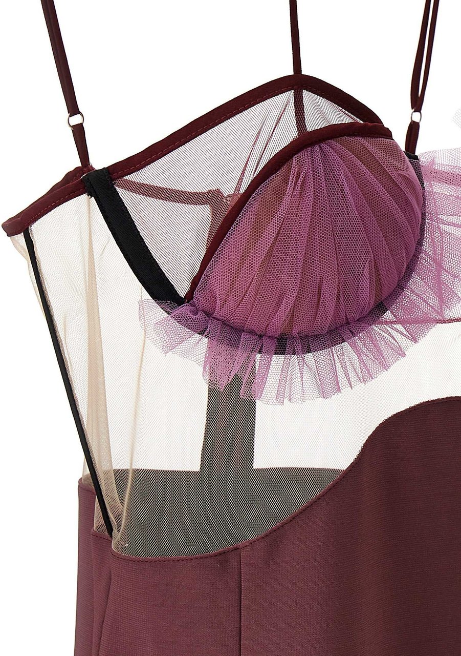 Nensi Dojaka Purple Viscose Short Dress Paars