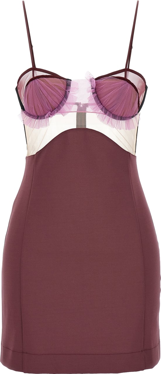Nensi Dojaka Purple Viscose Short Dress Paars